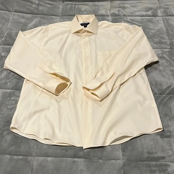 Pronto Uomo | Shirts | Mens Dress Shirt Pronto Uomo Noniron Oxford Cloth  Creamivory 7 3435 | Poshmark